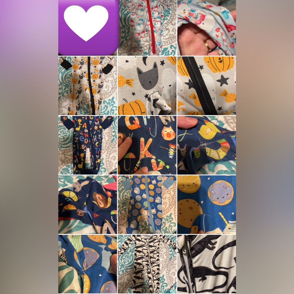 Birdie bean, little sleepies, monkeeroos 0-3 months zippy play bundle